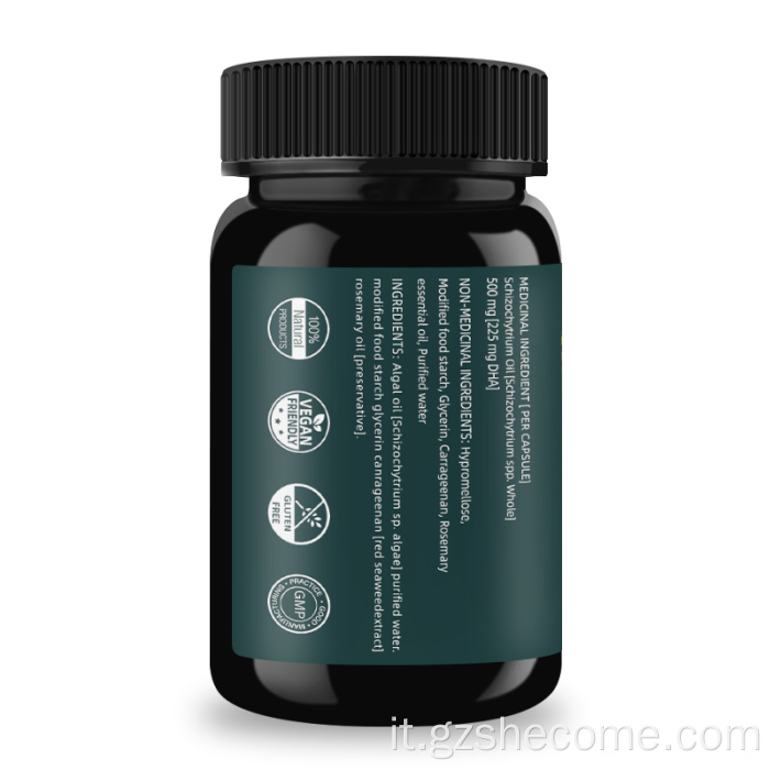 Supplemento di olio di pesce DHA DHA DHA vegano